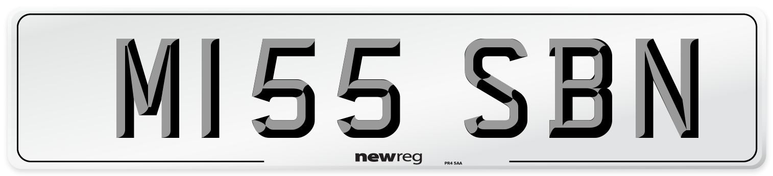 M155 SBN Number Plate from New Reg